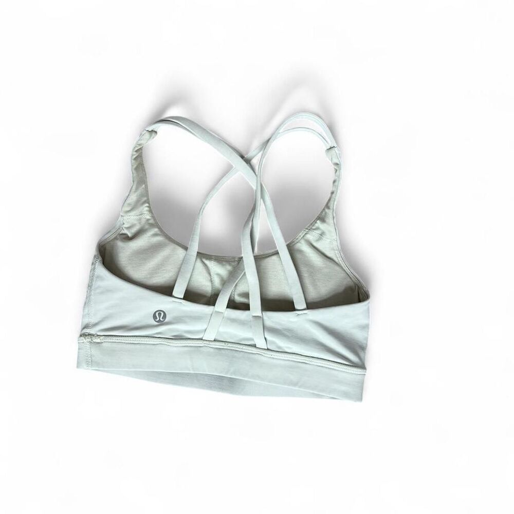 Lululemon Women's Cream and Green Bra